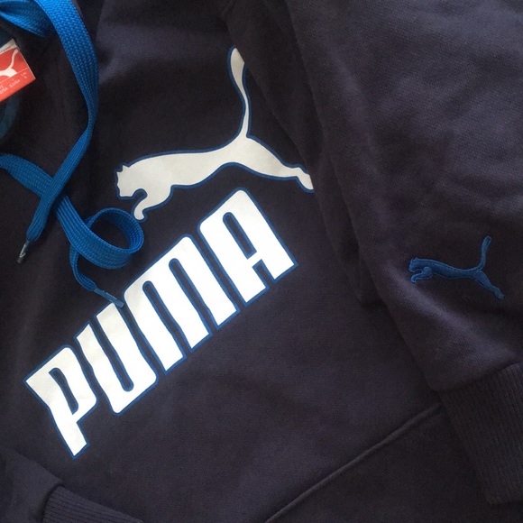 Blue Puma hoodie - size L - Picture 3 of 3